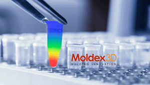moldex 3d logo and design of a testtube